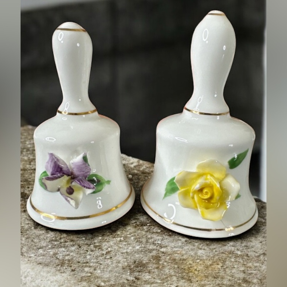Bone China bells Fenton set of two made in England